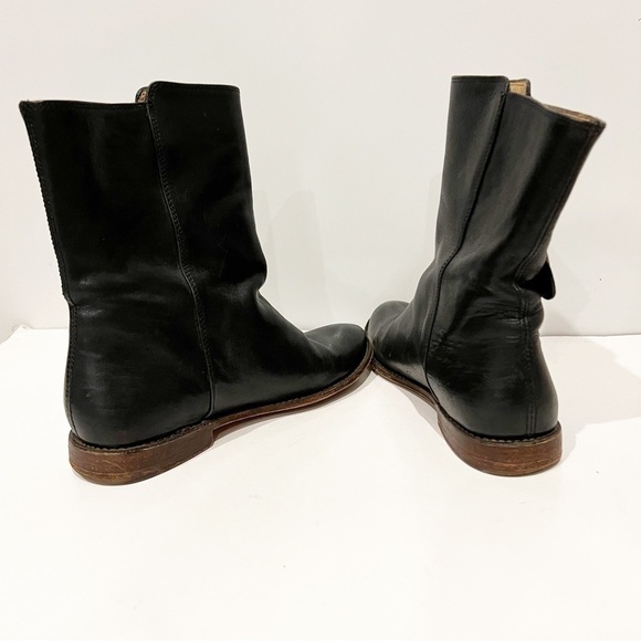 Frye Black Mid Calf Leather Boots - Picture 8 of 15
